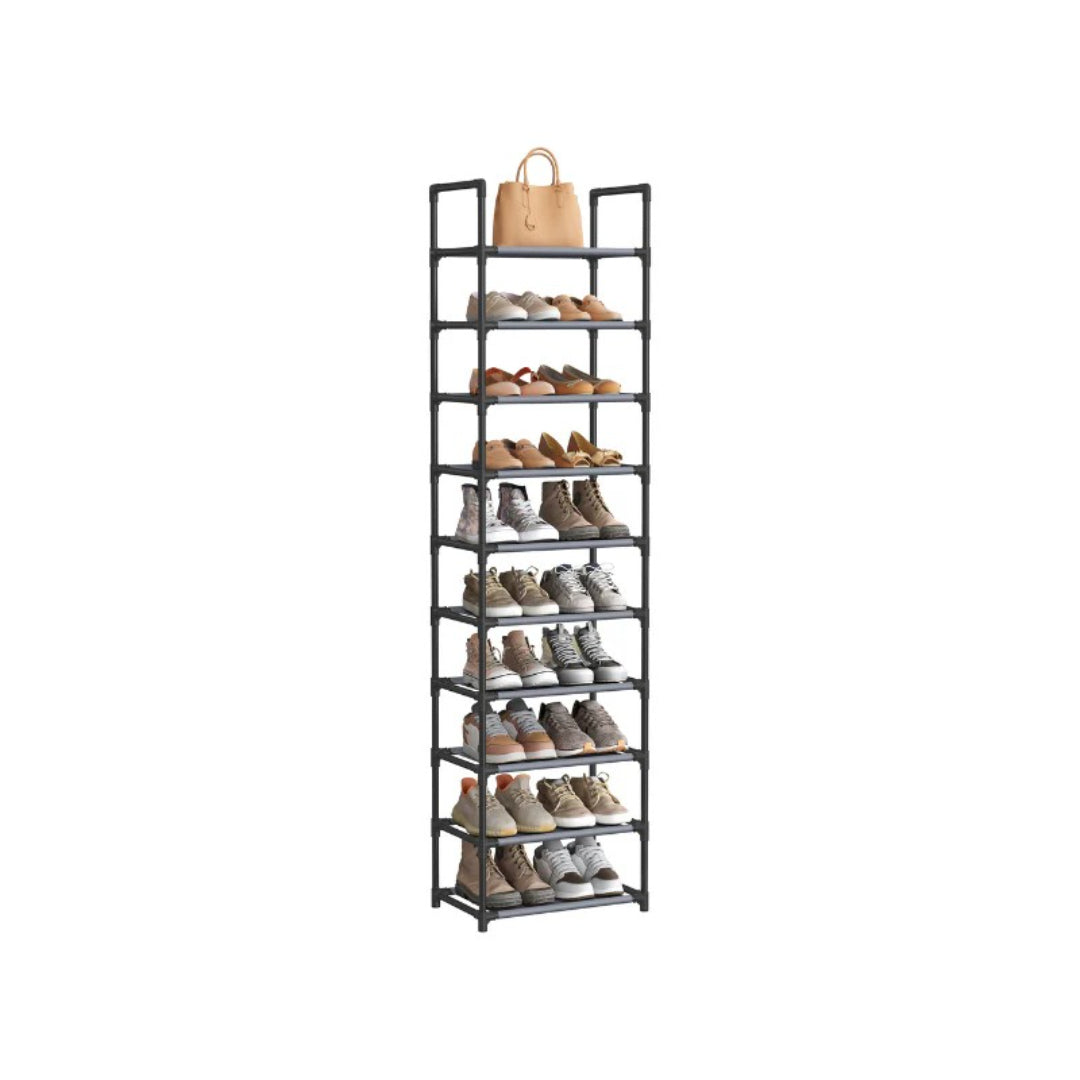 10 Tier Shoe Rack With Metal Frame – product view 2 | Stanwick Interiors