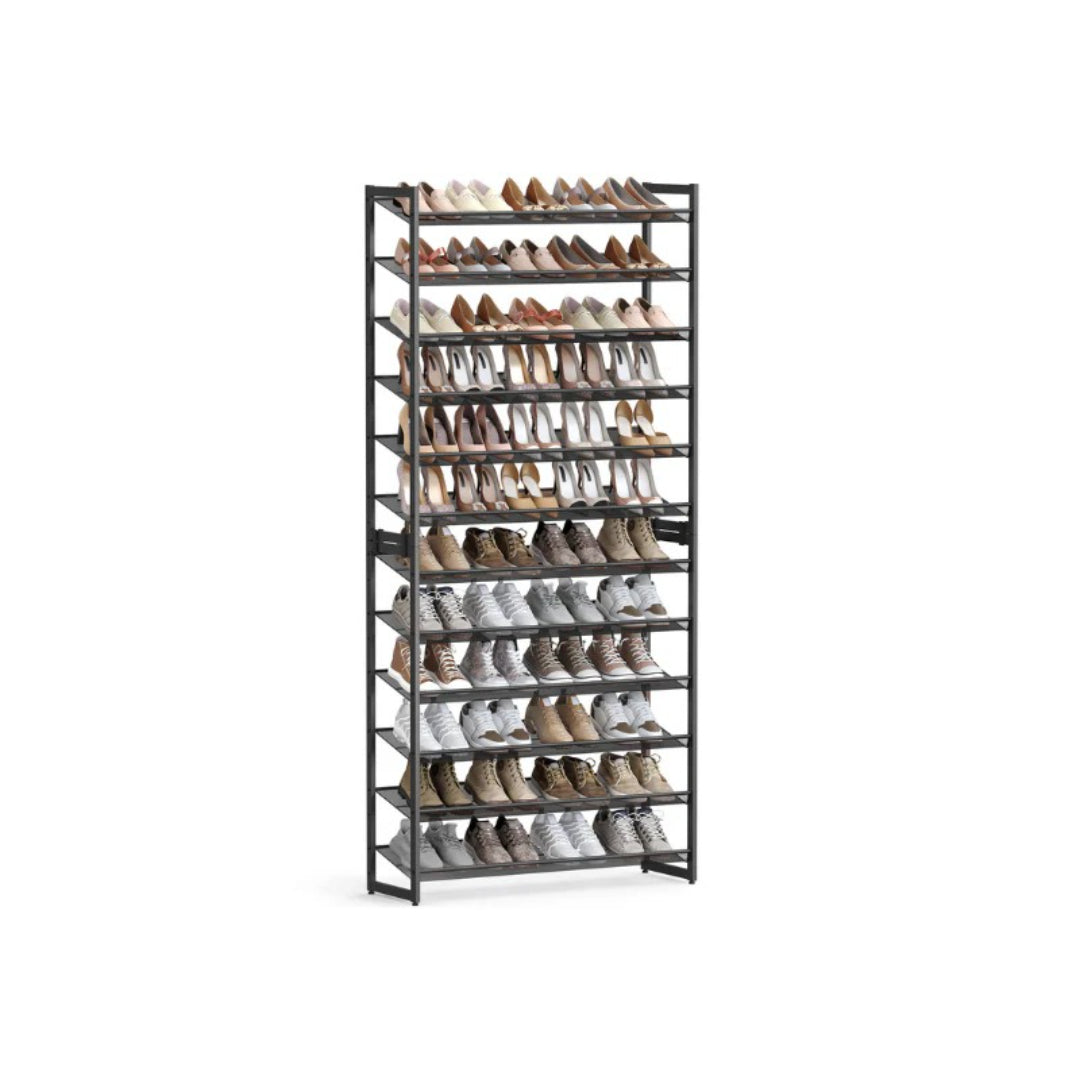 12 Tier Shoe Rack With Metal Shelves – product view 2 | Stanwick Interiors