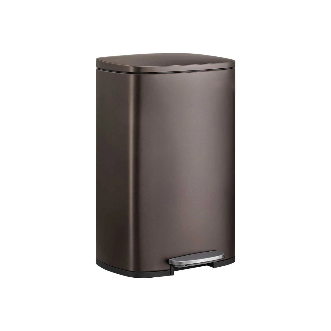 13-Gallon Stainless Steel Step Trash Can with Soft-Close Lid – product view 1 | Stanwick Interiors