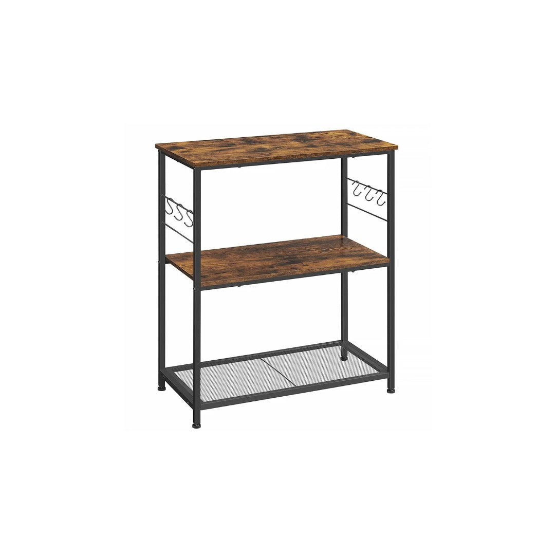 Baker’s Rack with 3 Shelves and Hooks – product view 1 | Stanwick Interiors