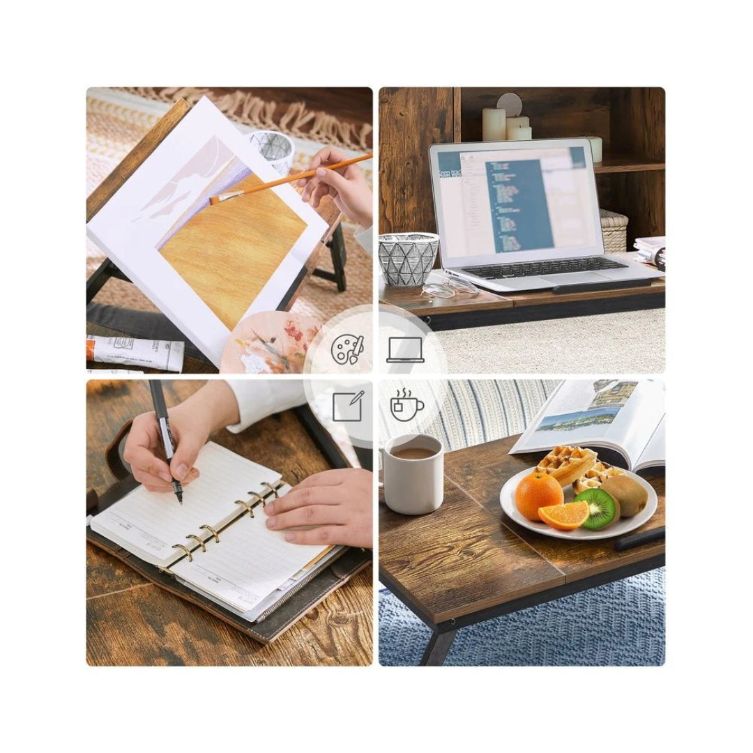 Adjustable Laptop Table With Tilt Top & Foldable Legs Bed Tray – product view 4 | Stanwick Interiors