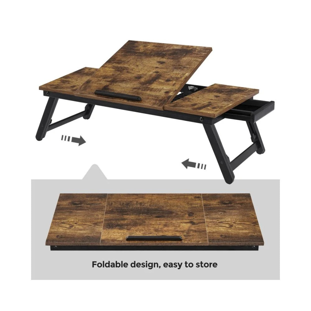 Adjustable Laptop Table With Tilt Top & Foldable Legs Bed Tray – product view 8 | Stanwick Interiors