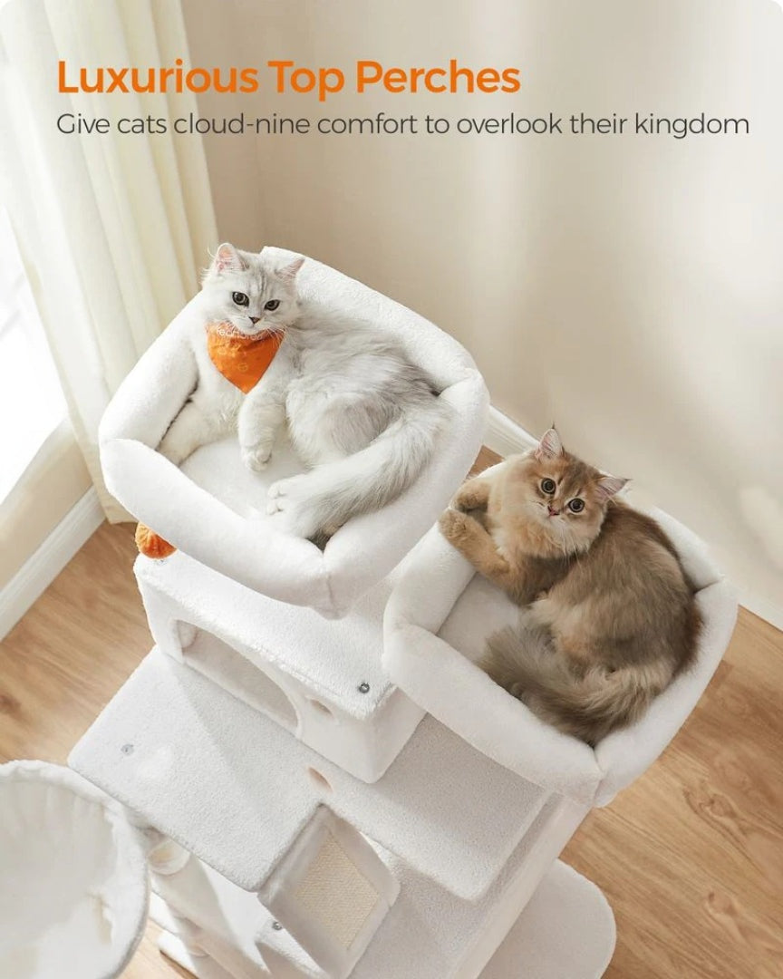 Cat Tree 66.1in Multi Level Cat Tower With Perches Caves Hammock – product view 3 | Stanwick Interiors
