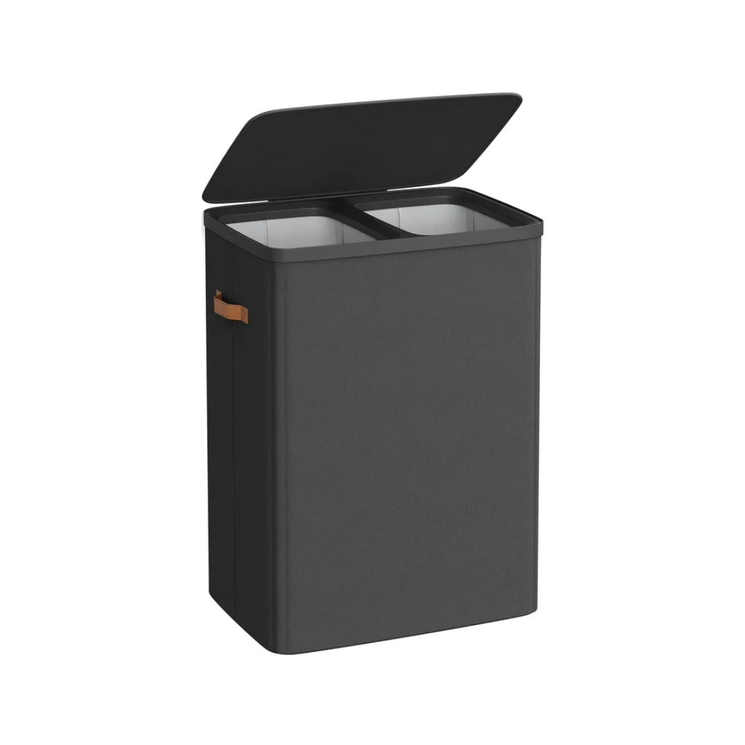 Laundry Hamper With Lid 44.9 Gallon 2 Compartment Sorter – product view 1 | Stanwick Interiors