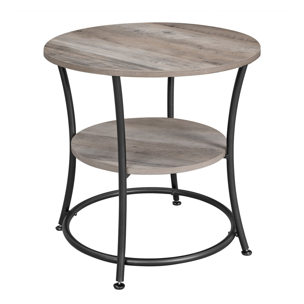 Round End Table With 2 Shelves - product photo 01