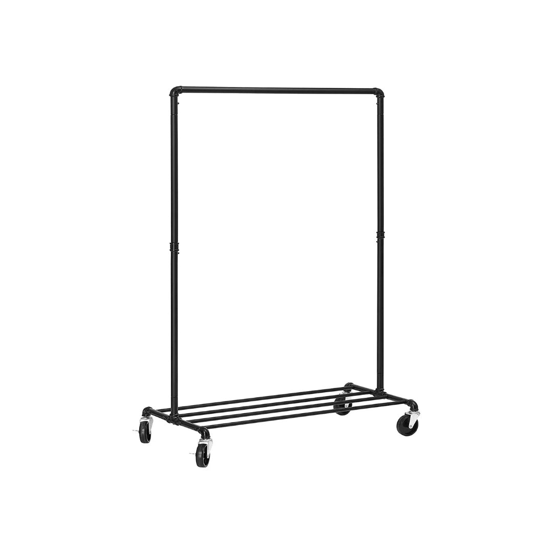Clothes Rack Heavy Duty Rolling Garment Rack With Shelf 39.4in – product view 1 | Stanwick Interiors