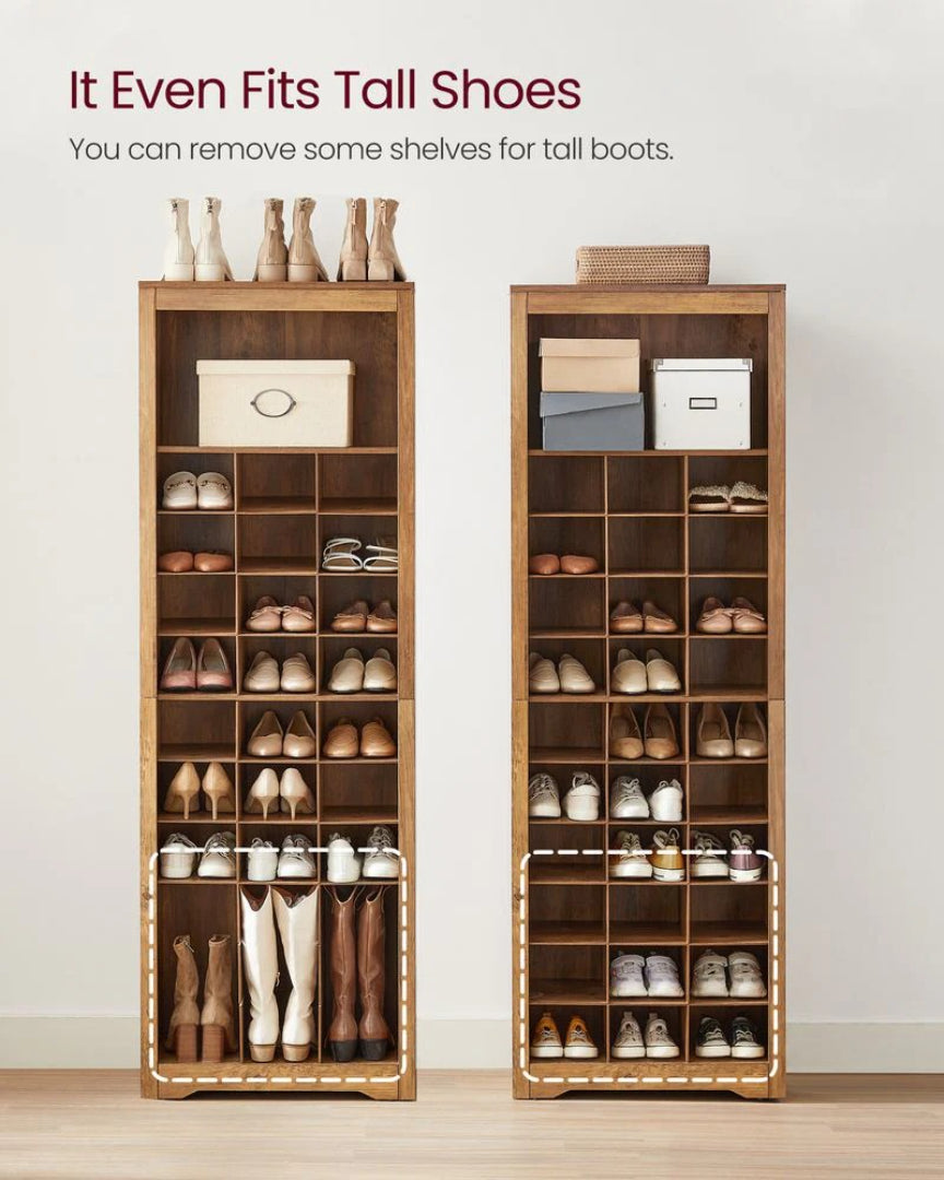 10 Tier Shoe Rack Organizer With Storage Compartments – product view 4 | Stanwick Interiors