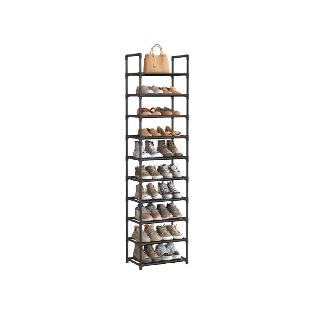 10 Tier Shoe Rack With Metal Frame – product view 1 | Stanwick Interiors
