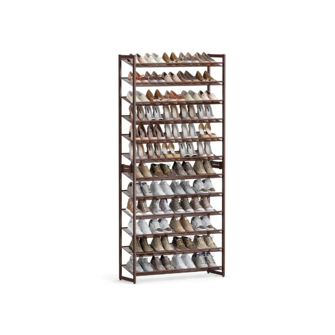 12 Tier Shoe Rack With Metal Shelves – product view 1 | Stanwick Interiors