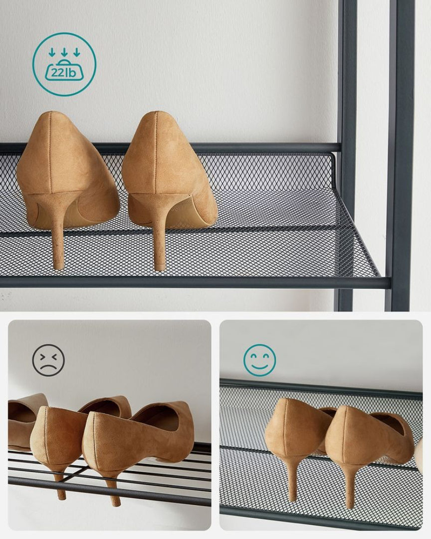 12 Tier Shoe Rack With Metal Shelves – product view 11 | Stanwick Interiors