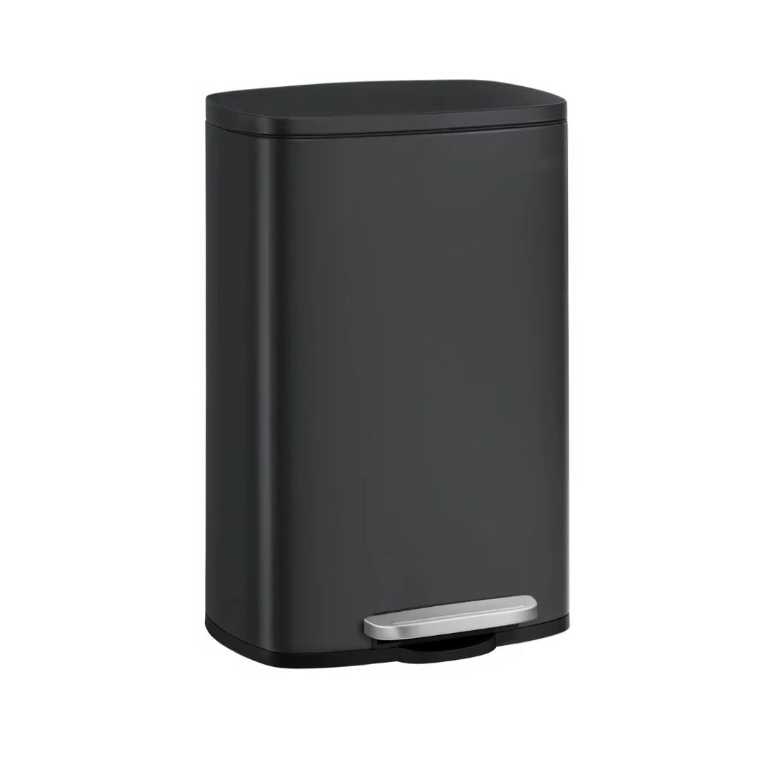 13-Gallon Stainless Steel Step Trash Can with Soft-Close Lid – product view 2 | Stanwick Interiors