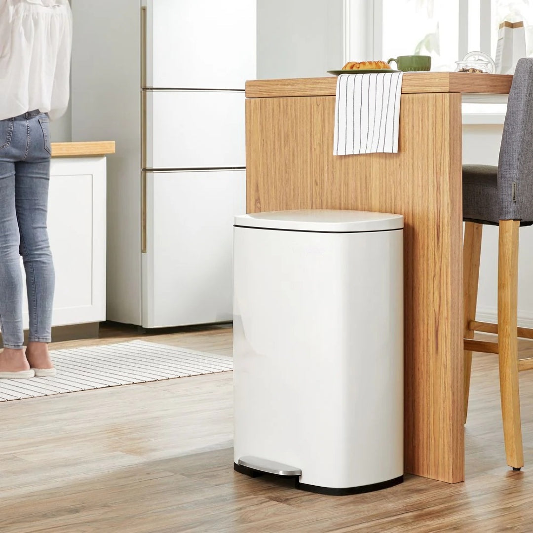13-Gallon Stainless Steel Step Trash Can with Soft-Close Lid – product view 15 | Stanwick Interiors
