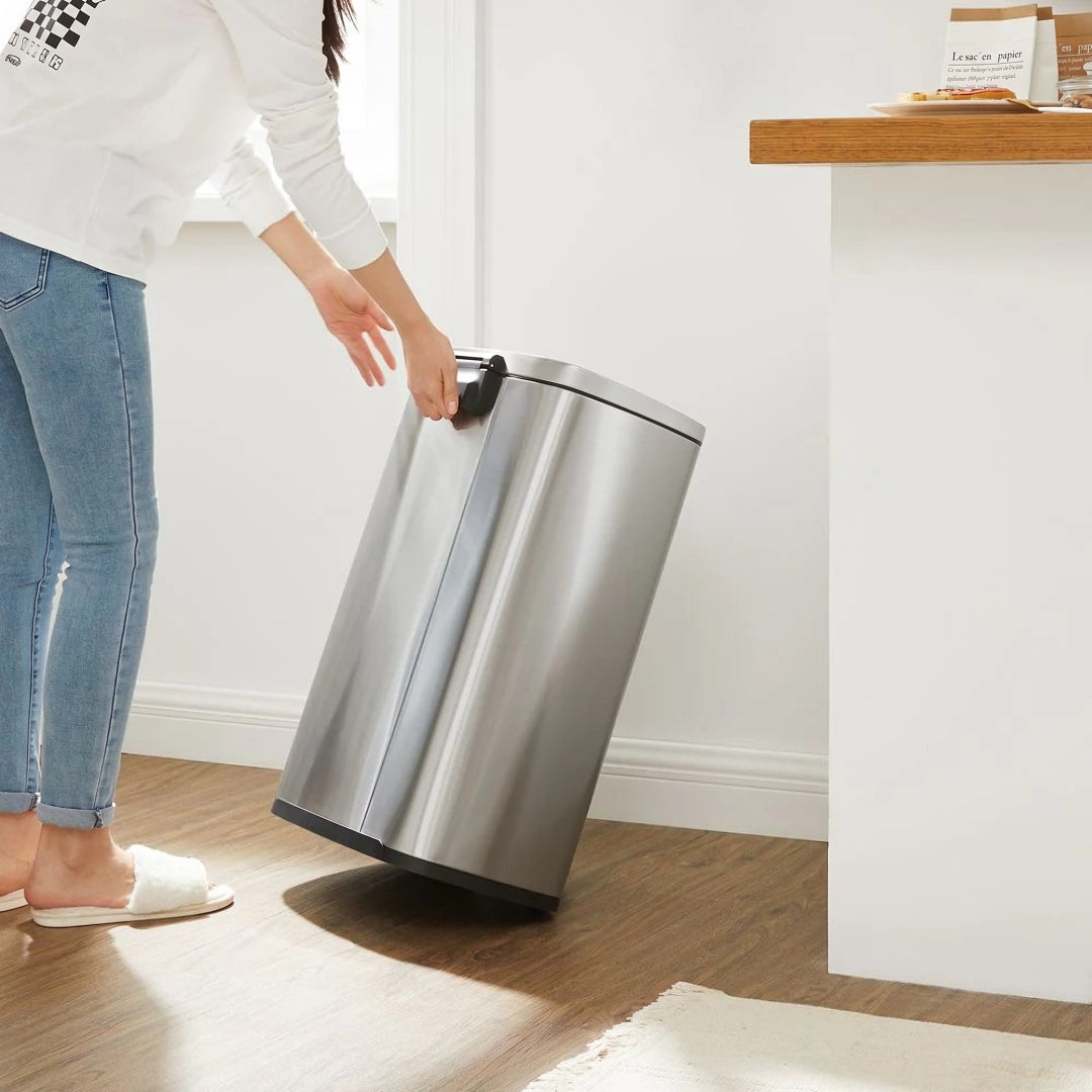 13-Gallon Stainless Steel Step Trash Can with Soft-Close Lid – product view 28 | Stanwick Interiors