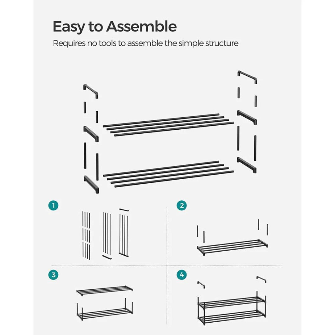 2/3/4/10 Tier Metal Shoe Rack – product view 12 | Stanwick Interiors