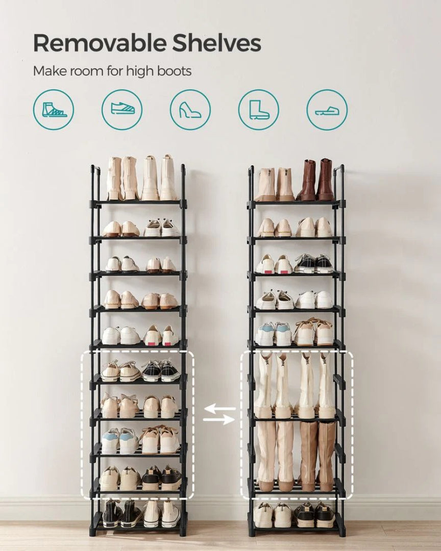 2/3/4/10 Tier Metal Shoe Rack – product view 27 | Stanwick Interiors