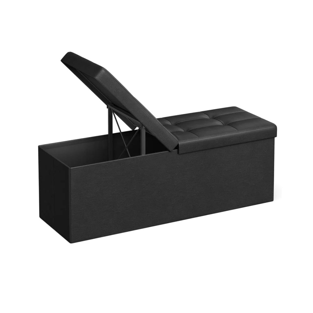 43 Inch Folding Storage Ottoman Bench With Flip Lid & Divider – product view 1 | Stanwick Interiors