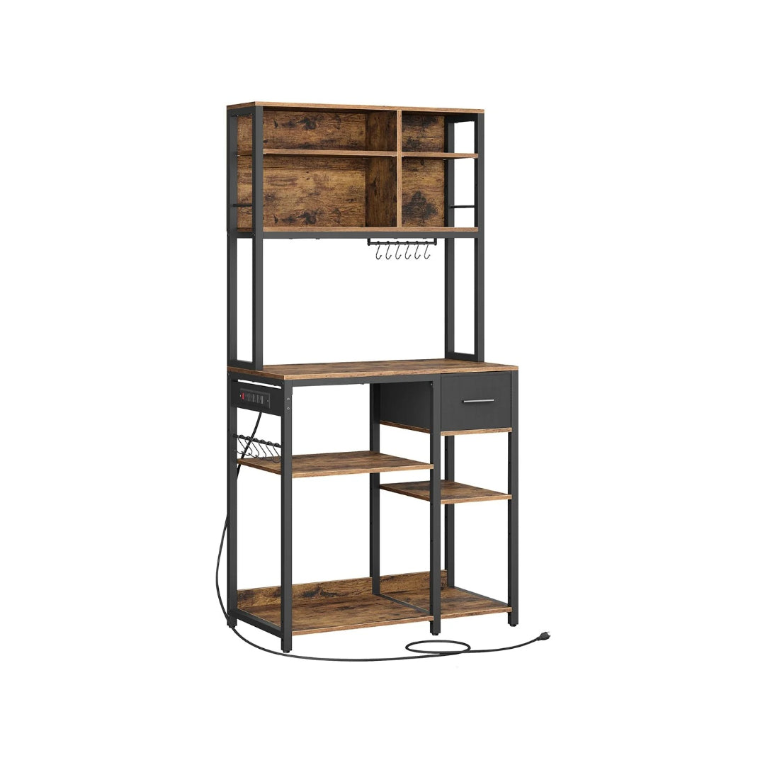 Baker’s Rack with Charging Station and Storage Shelves – product view 1 | Stanwick Interiors