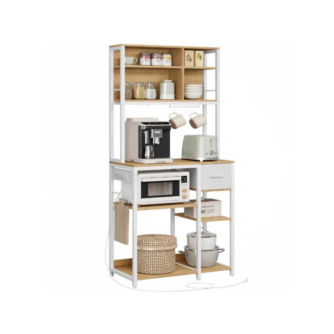 Baker’s Rack with Charging Station and Storage Shelves – product view 2 | Stanwick Interiors