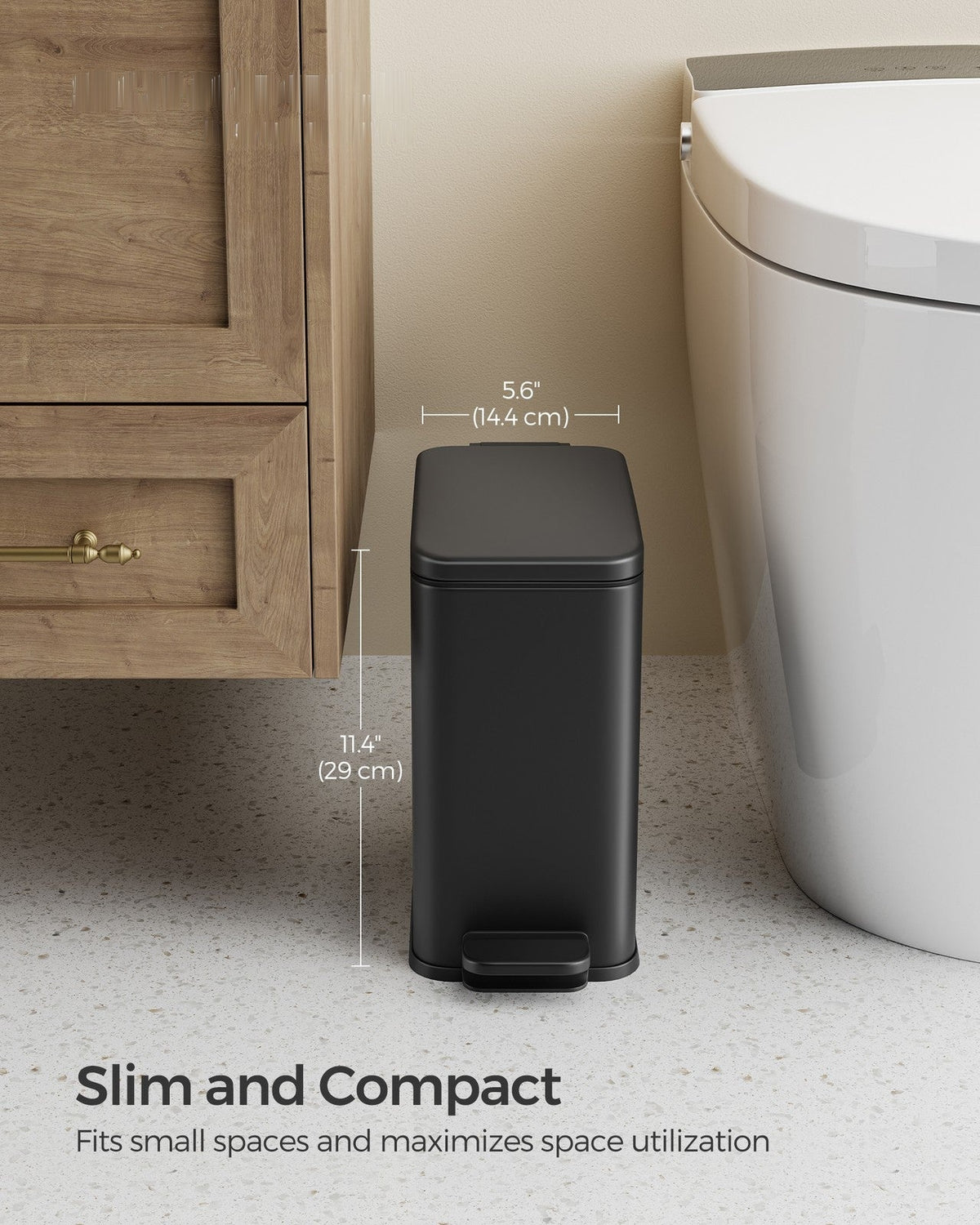 Bathroom Trash Can - product photo 02