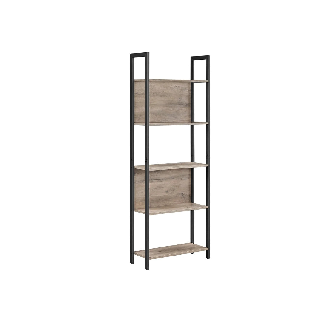 5 Tier Bookshelf With Steel Frame – product view 1 | Stanwick Interiors