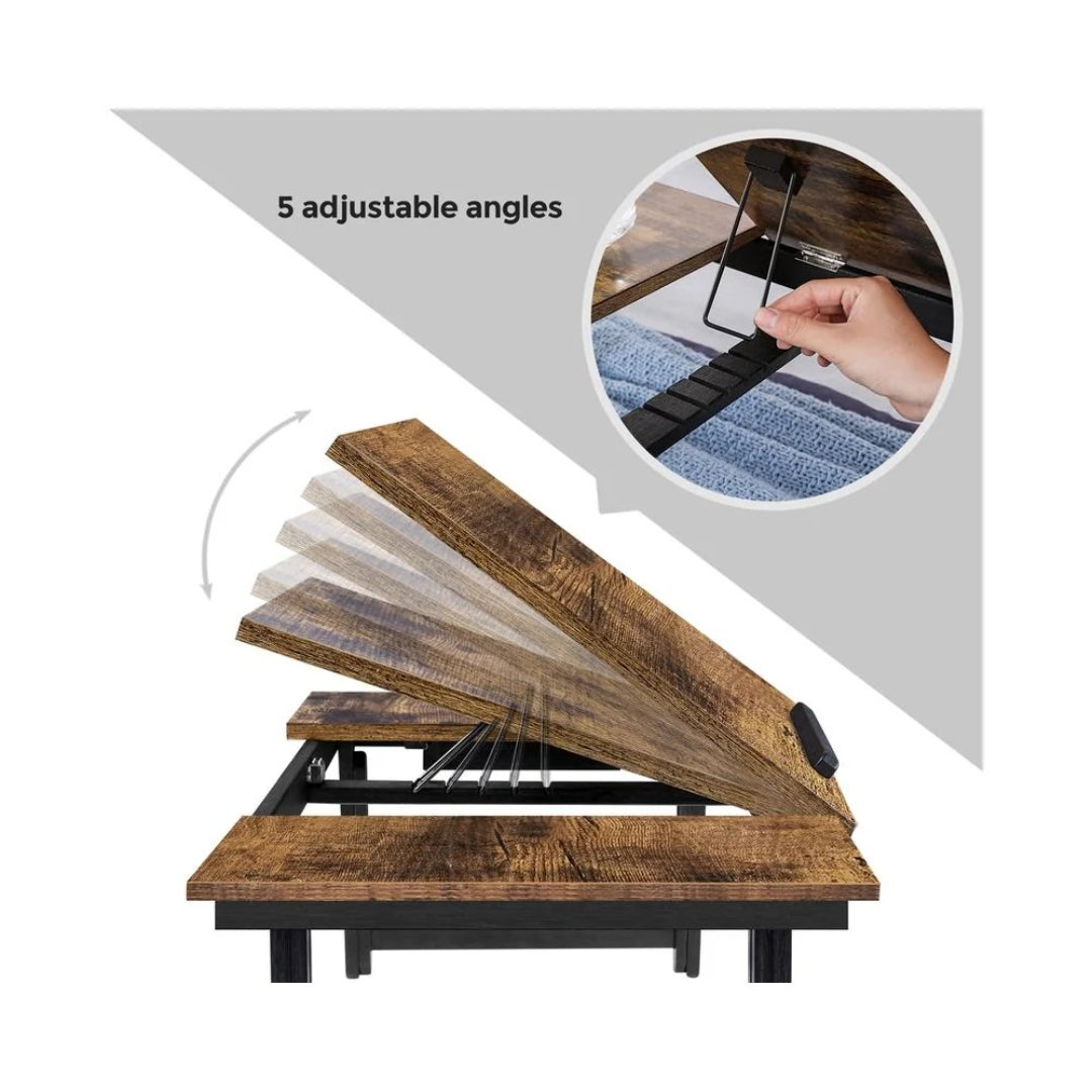 Adjustable Laptop Table With Tilt Top & Foldable Legs Bed Tray – product view 5 | Stanwick Interiors