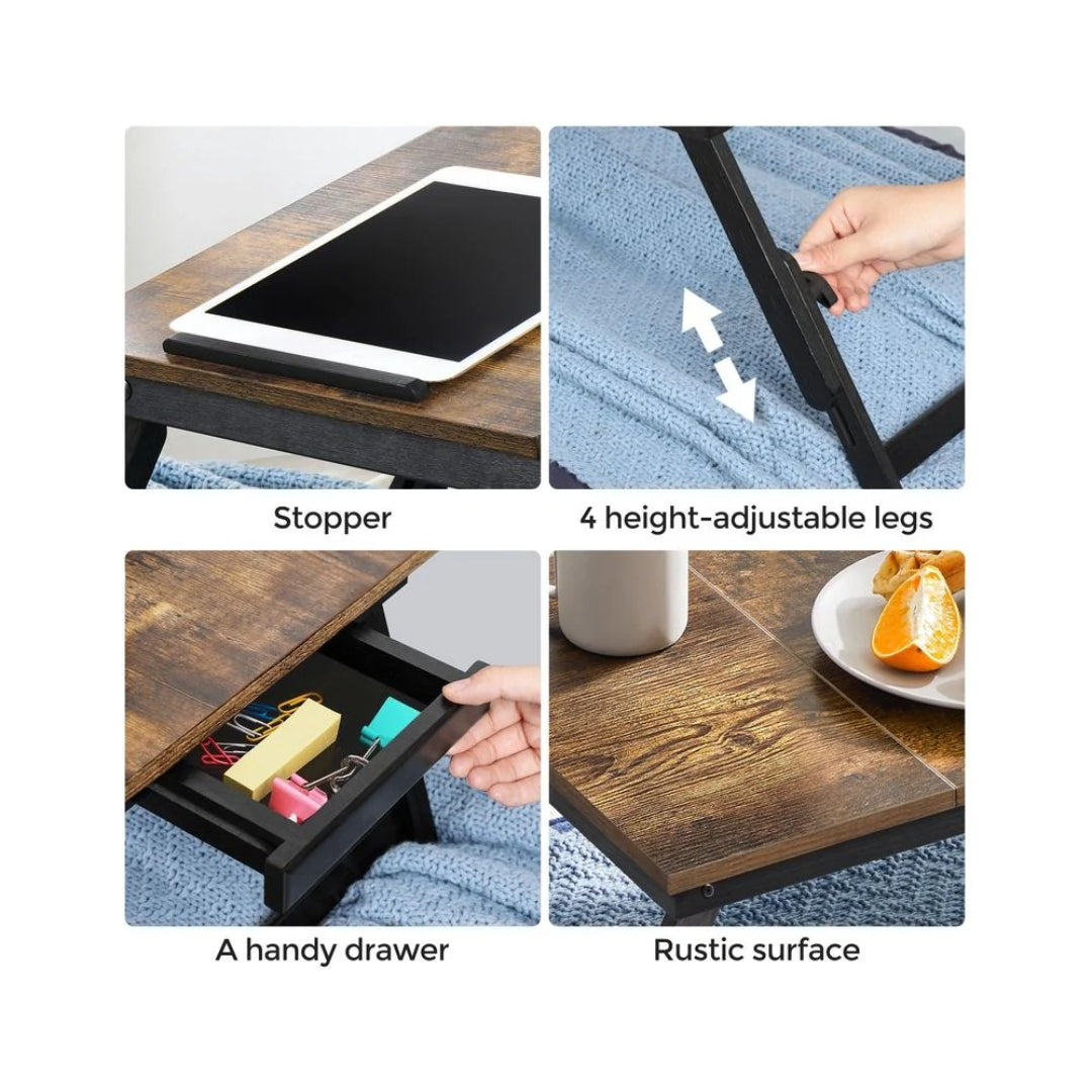 Adjustable Laptop Table With Tilt Top & Foldable Legs Bed Tray – product view 7 | Stanwick Interiors