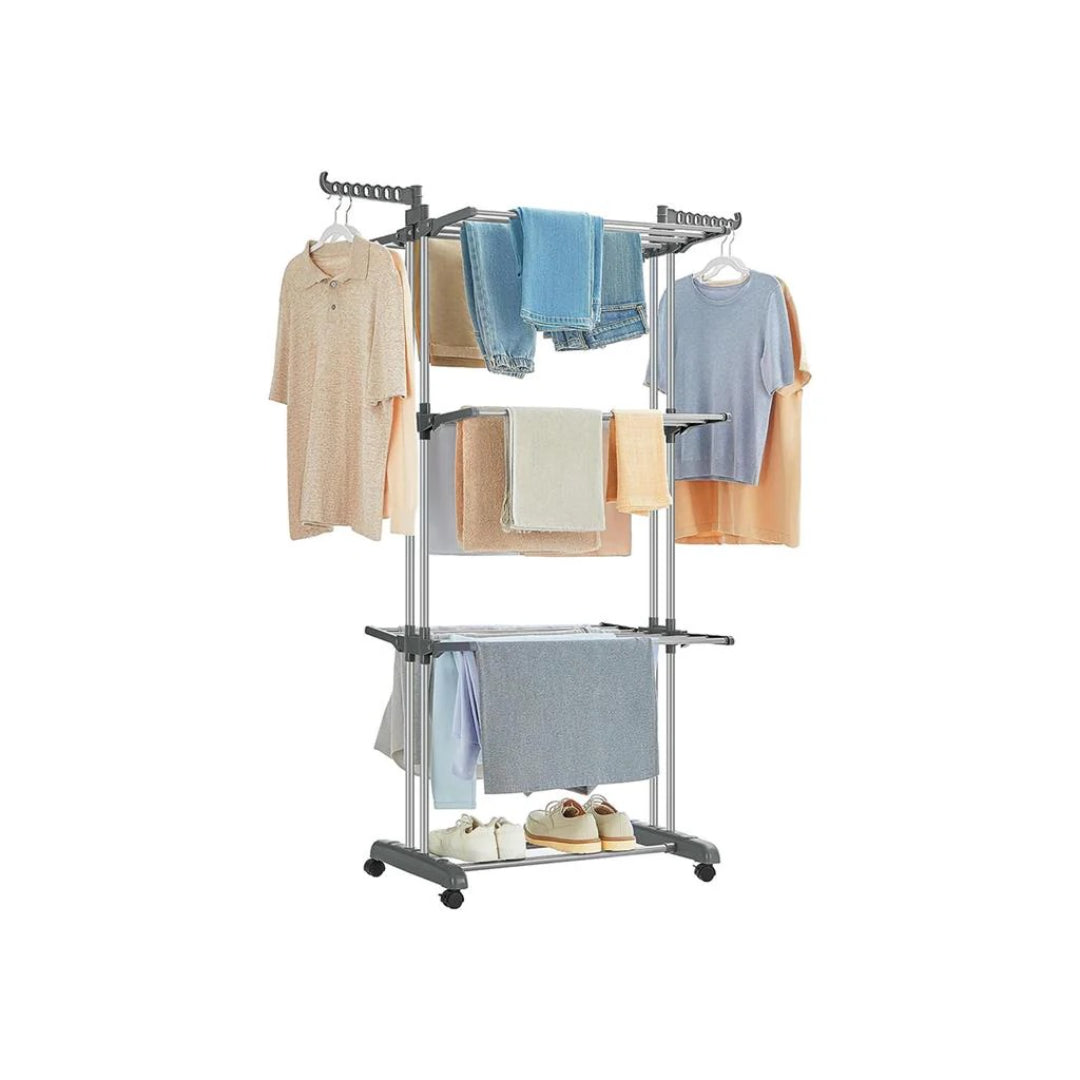 Clothes Drying Rack 4-Tier Foldable Laundry Stand 67.7in High – product view 1 | Stanwick Interiors