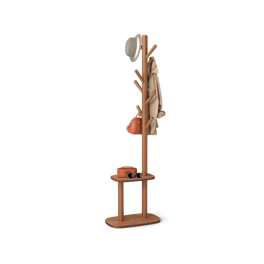 Hall Coat Rack With 8 Hooks & Storage Shelf – product view 1 | Stanwick Interiors