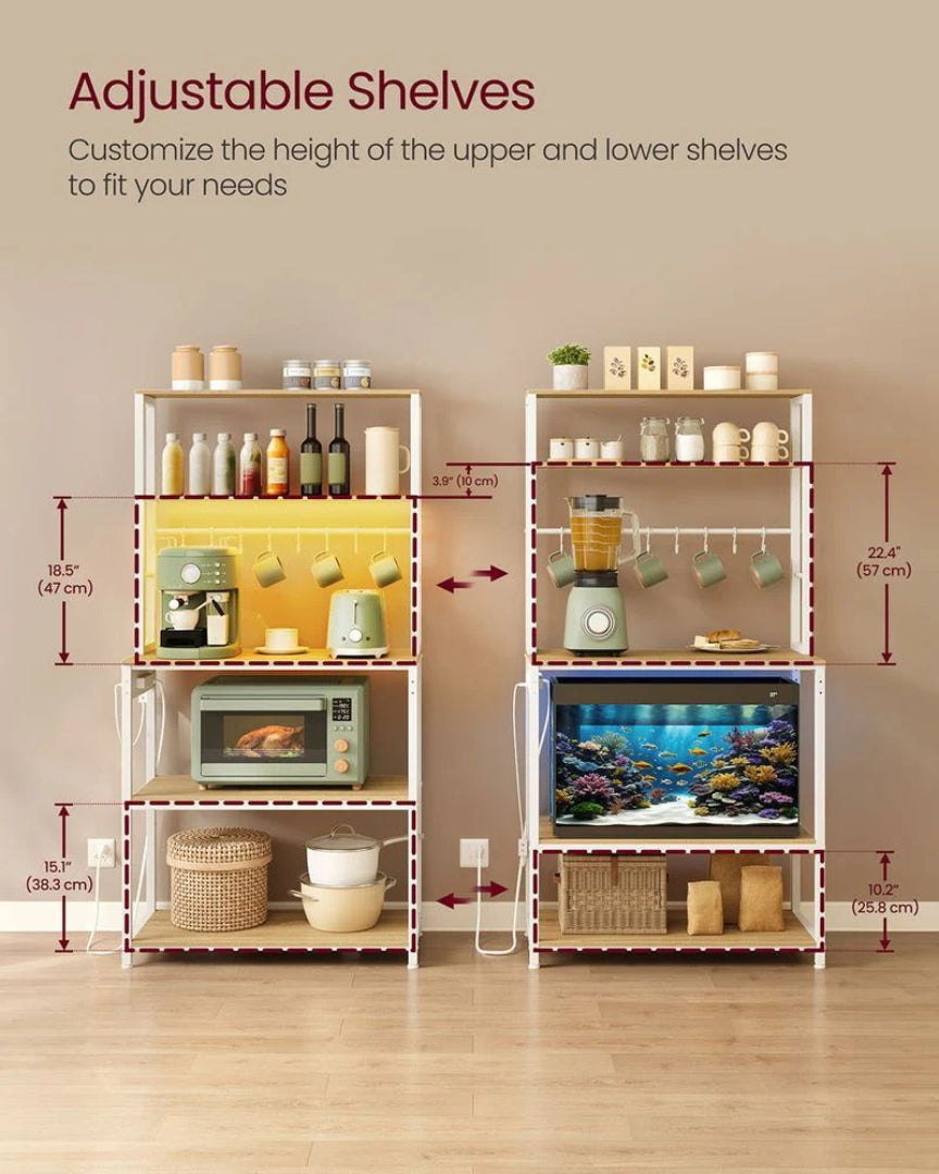 Coffee Bar Cabinet with LED Lights and Power Outlet – product view 9 | Stanwick Interiors