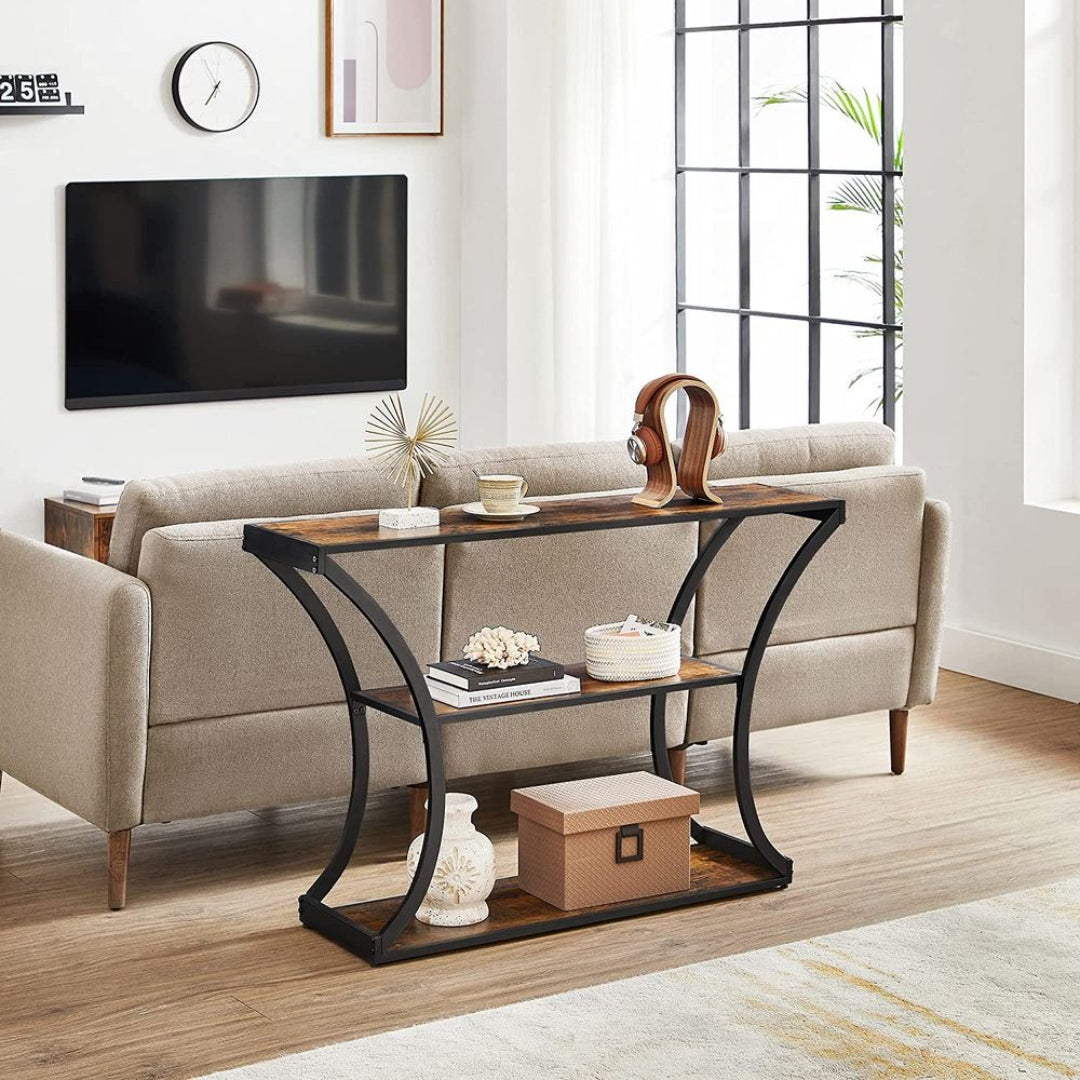Console Table with Curved Frame and 2 Shelves – product view 2 | Stanwick Interiors