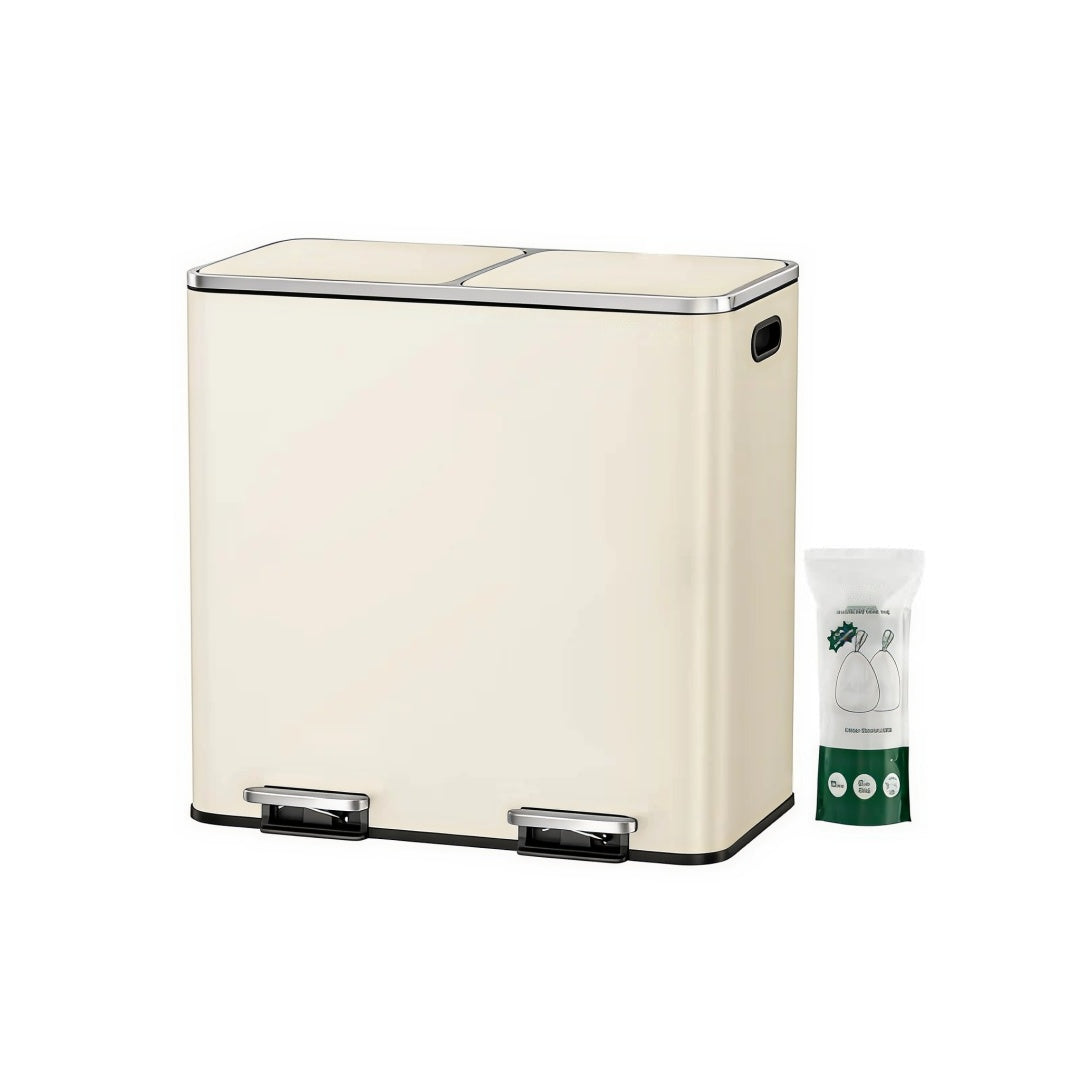 Dual Compartment Kitchen Trash Can with Pedal – product view 4 | Stanwick Interiors