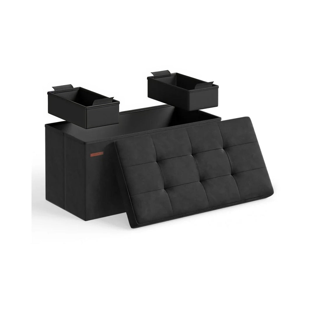 30/43 Inch Storage Ottoman Bench With Flip Lid & Storage Boxes – product view 1 | Stanwick Interiors