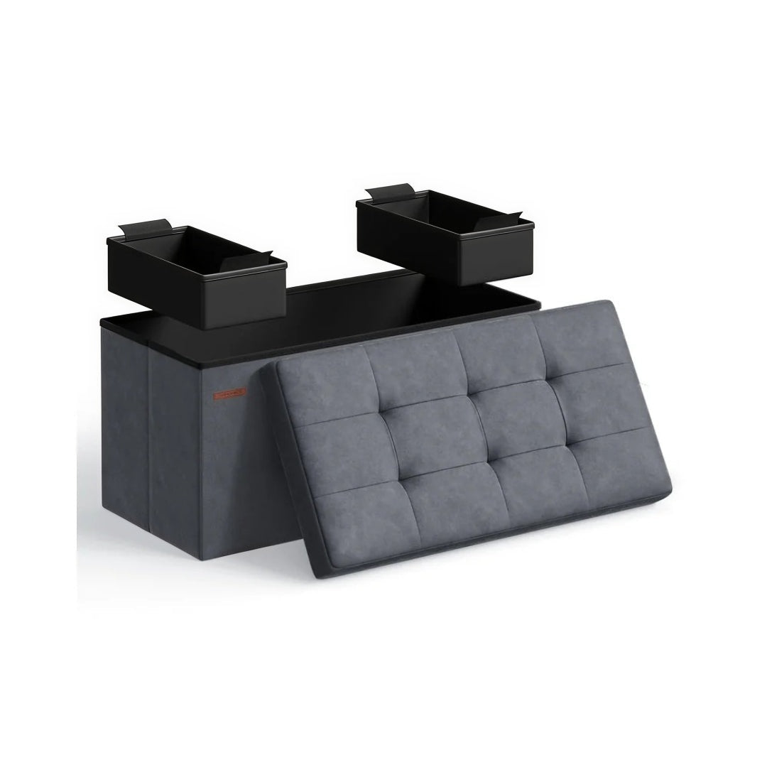30/43 Inch Storage Ottoman Bench With Flip Lid & Storage Boxes – product view 2 | Stanwick Interiors