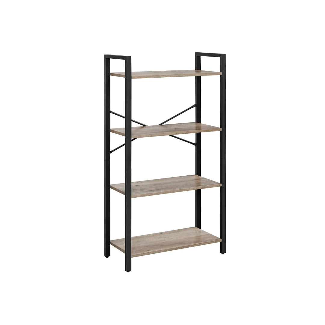 4 Tier Bookshelf With Steel Frame – product view 2 | Stanwick Interiors
