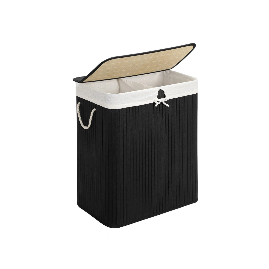 Laundry Hamper With Lid 2 Section 21.99 Gallon Sorter – product view 1 | Stanwick Interiors