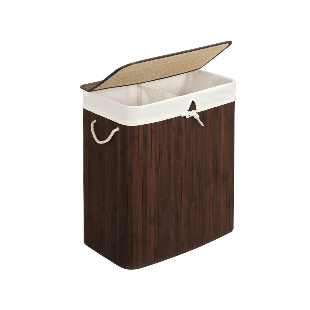 Laundry Hamper With Lid 2 Section 21.99 Gallon Sorter – product view 2 | Stanwick Interiors