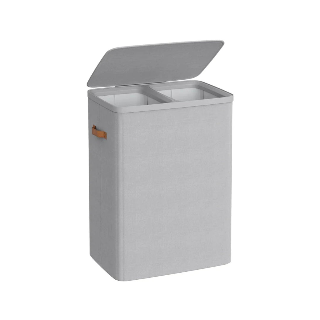 Laundry Hamper With Lid 44.9 Gallon 2 Compartment Sorter – product view 2 | Stanwick Interiors