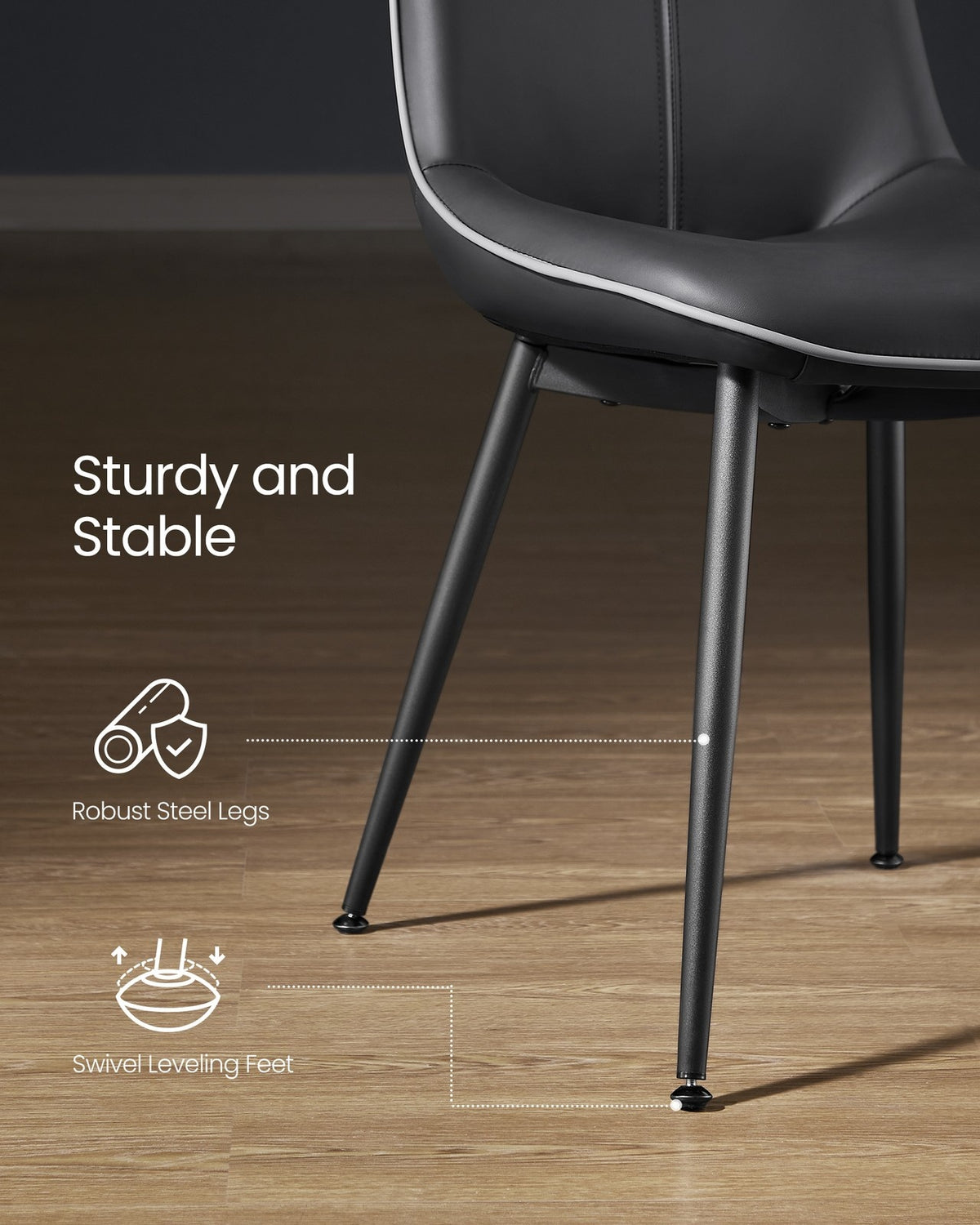 Leather Dining Chairs Set - product photo 06