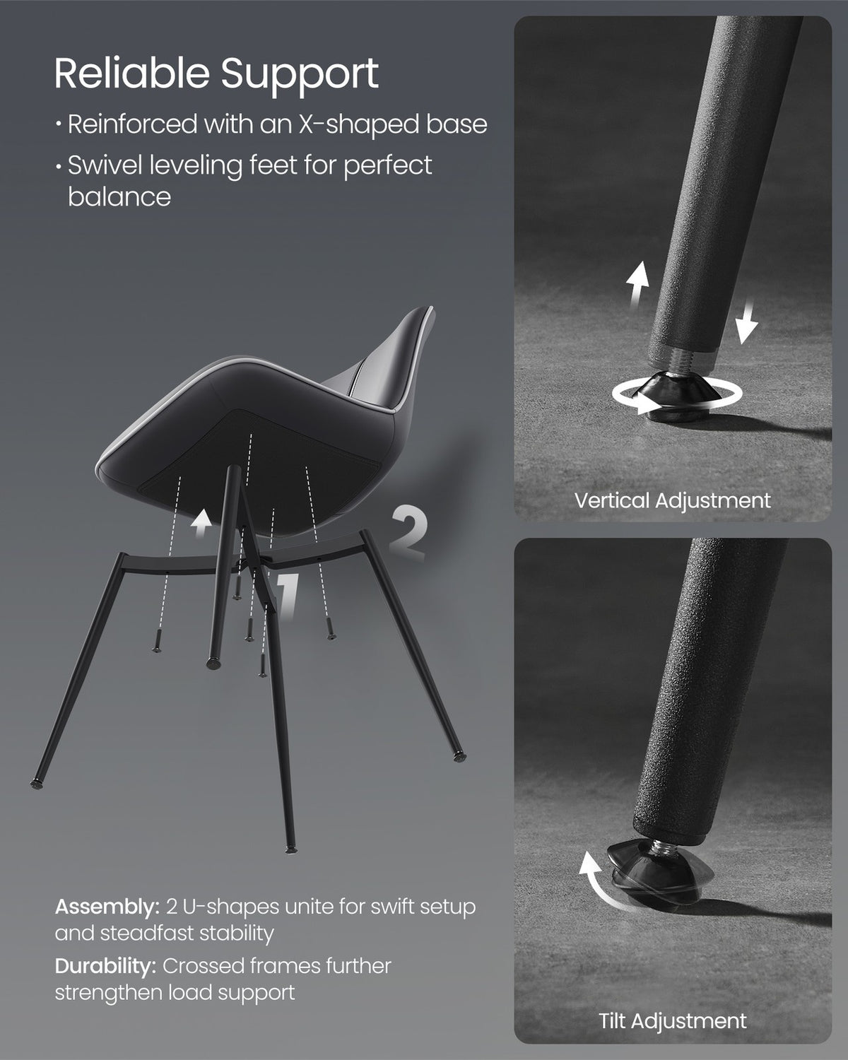 Leather Dining Chairs Set - product photo 07