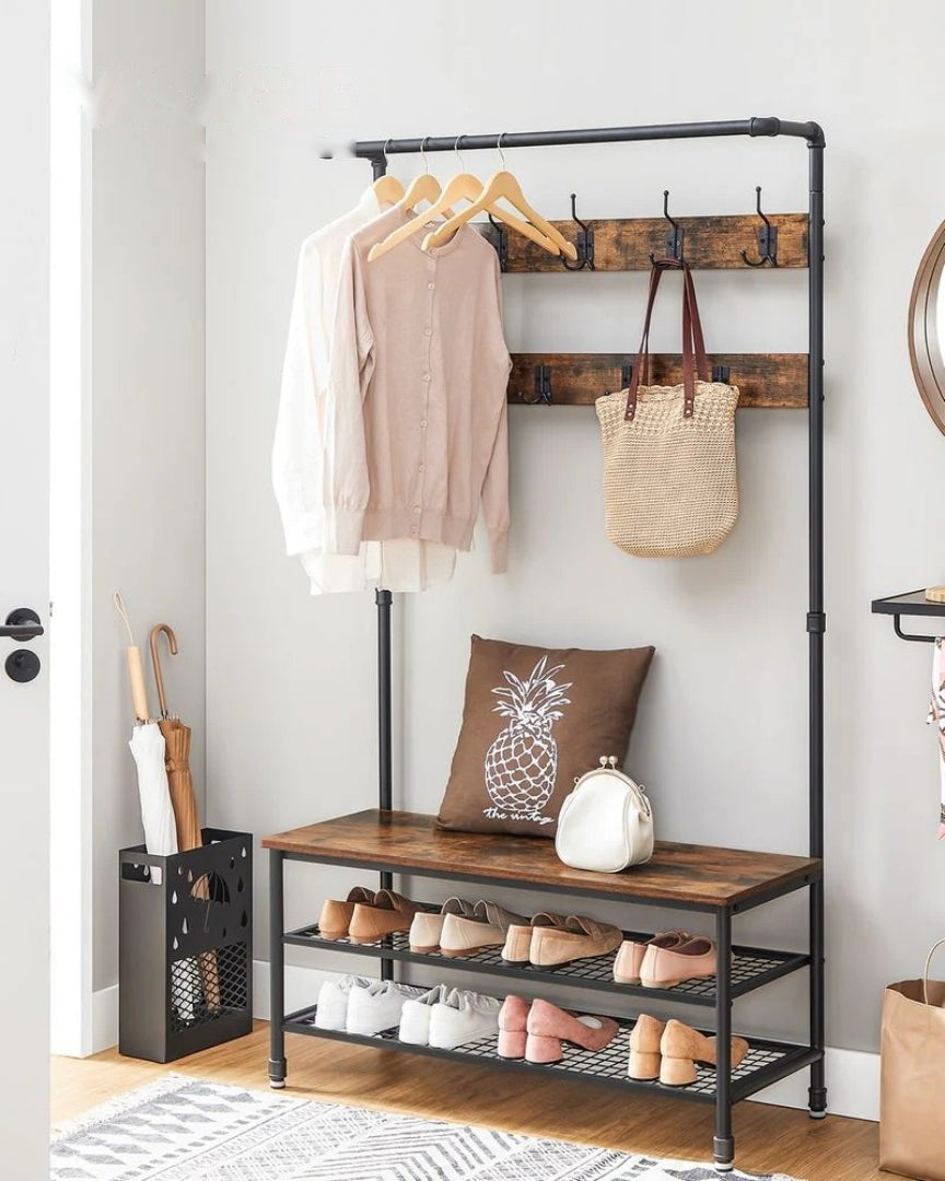 Coat Rack With Bench – product view 2 | Stanwick Interiors