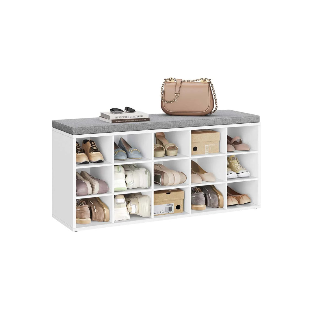 Shoe Storage Bench With Cushion – product view 1 | Stanwick Interiors
