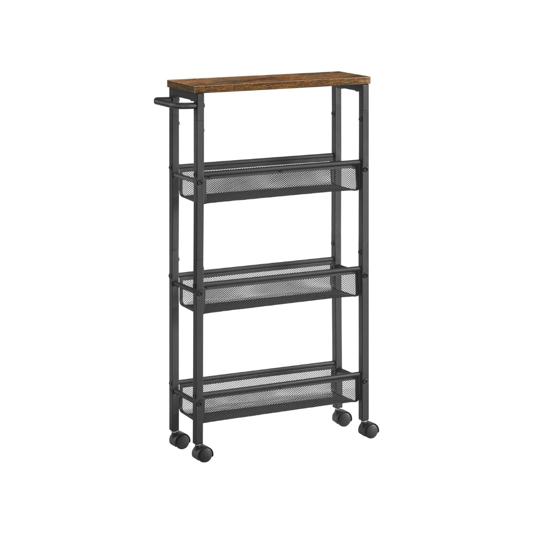 Slim Rolling Storage Cart 4 Or 5 Tier Narrow Utility – product view 1 | Stanwick Interiors