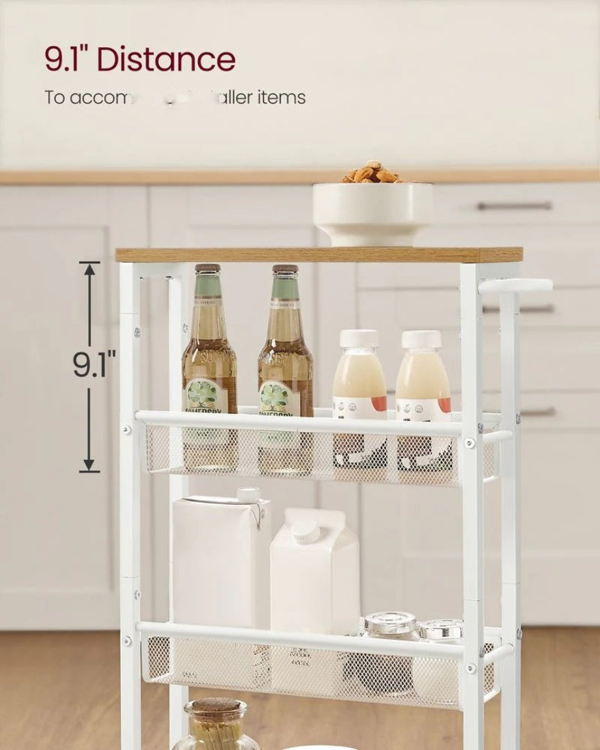 Slim Rolling Storage Cart 4 Or 5 Tier Narrow Utility – product view 29 | Stanwick Interiors