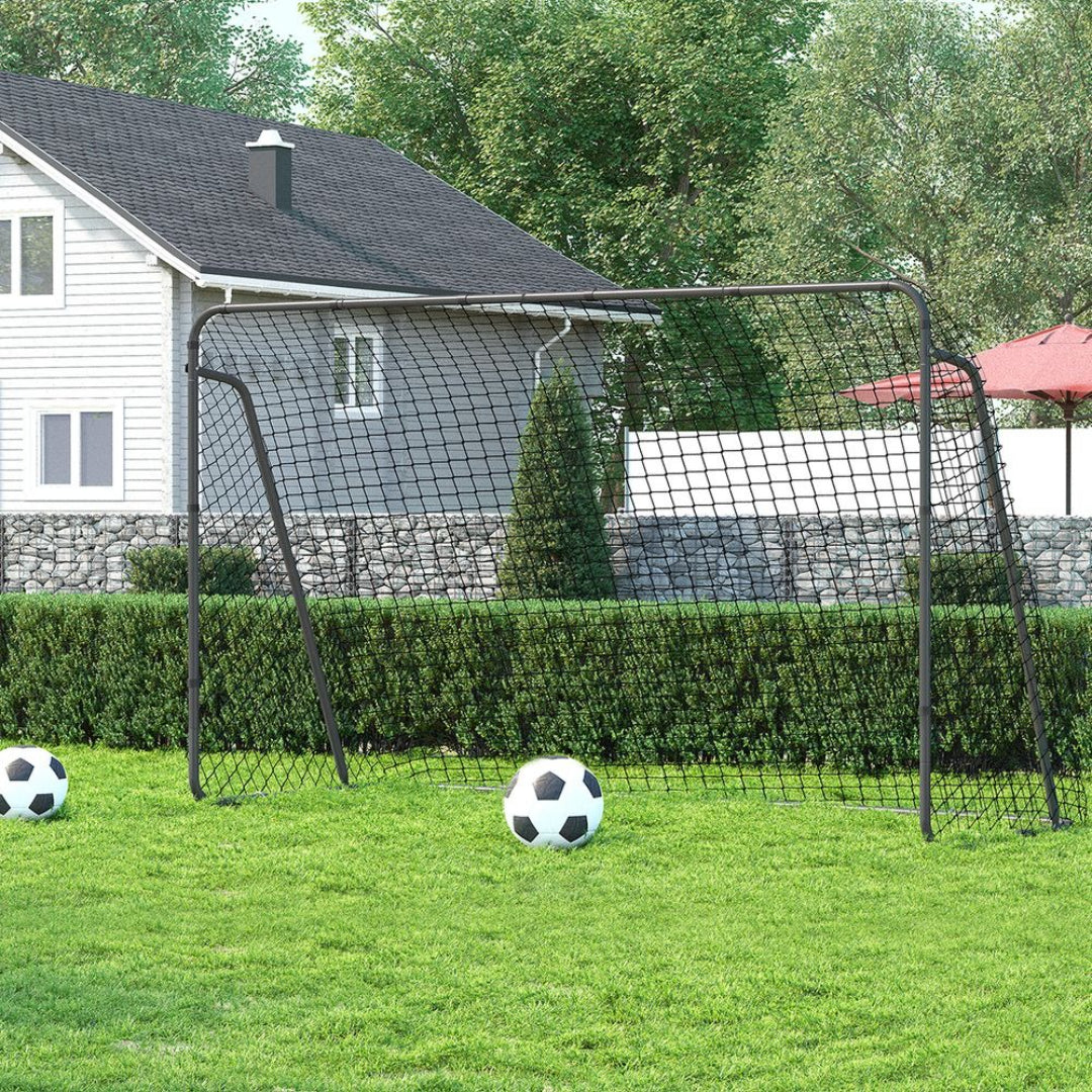 Soccer Goal 12x6ft Kids Backyard Training Net With Stakes – product view 3 | Stanwick Interiors