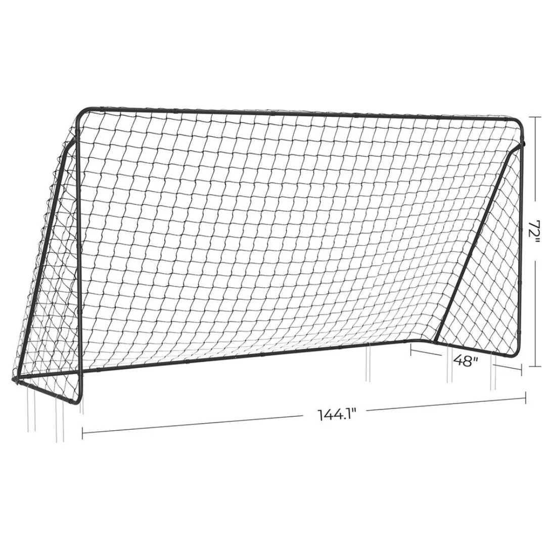 Soccer Goal 12x6ft Kids Backyard Training Net With Stakes – product view 7 | Stanwick Interiors