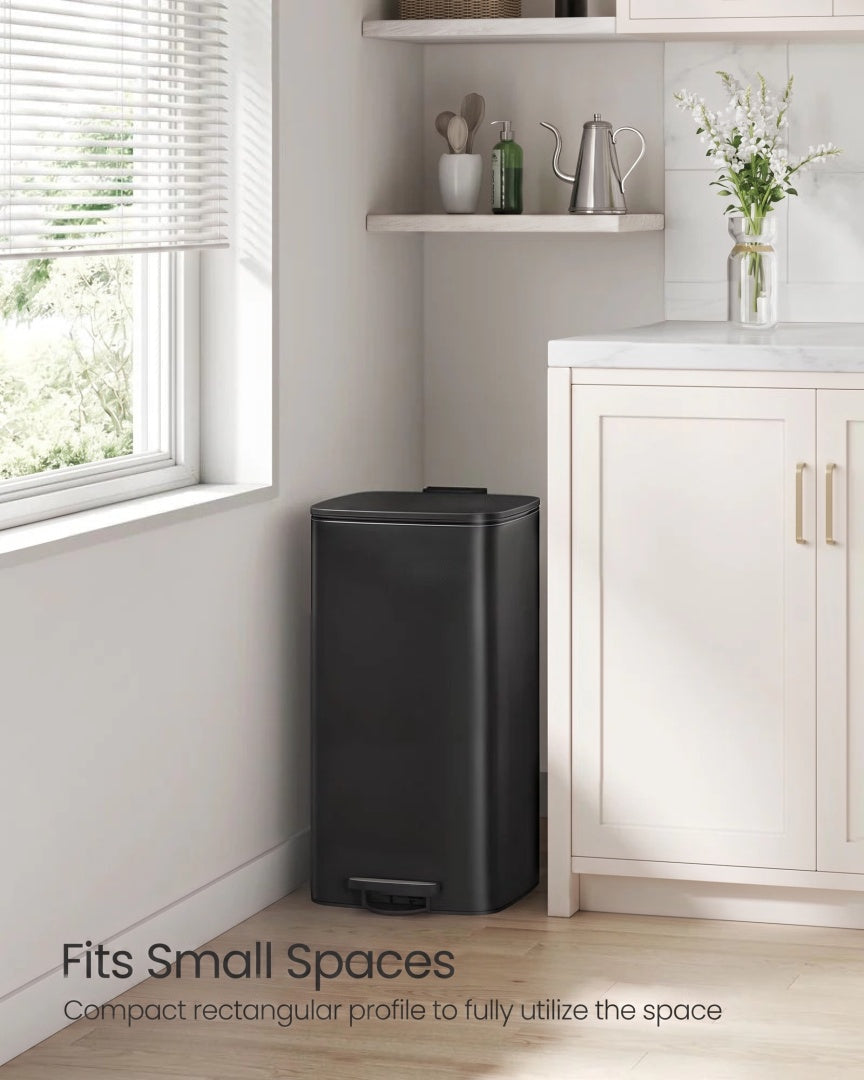 Stainless Steel Step Trash Can with Inner Bucket – product view 13 | Stanwick Interiors