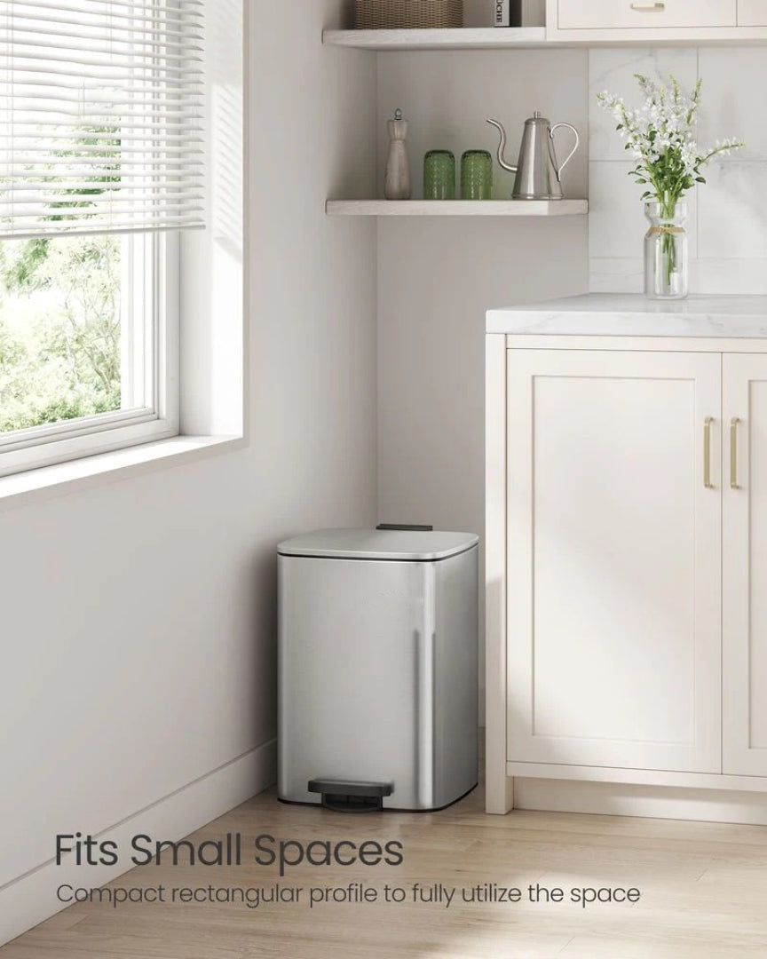 Stainless Steel Step Trash Can with Inner Bucket – product view 17 | Stanwick Interiors