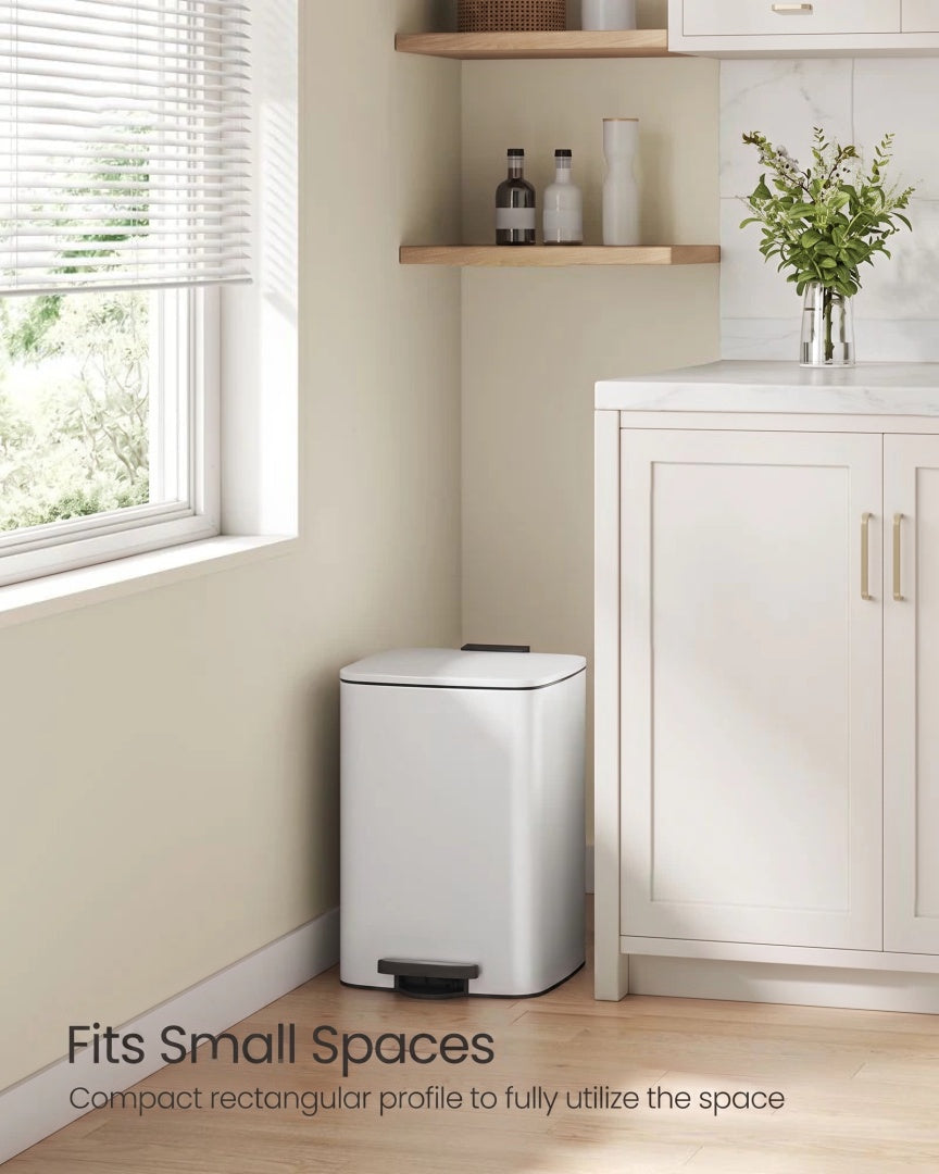Stainless Steel Step Trash Can with Inner Bucket – product view 26 | Stanwick Interiors