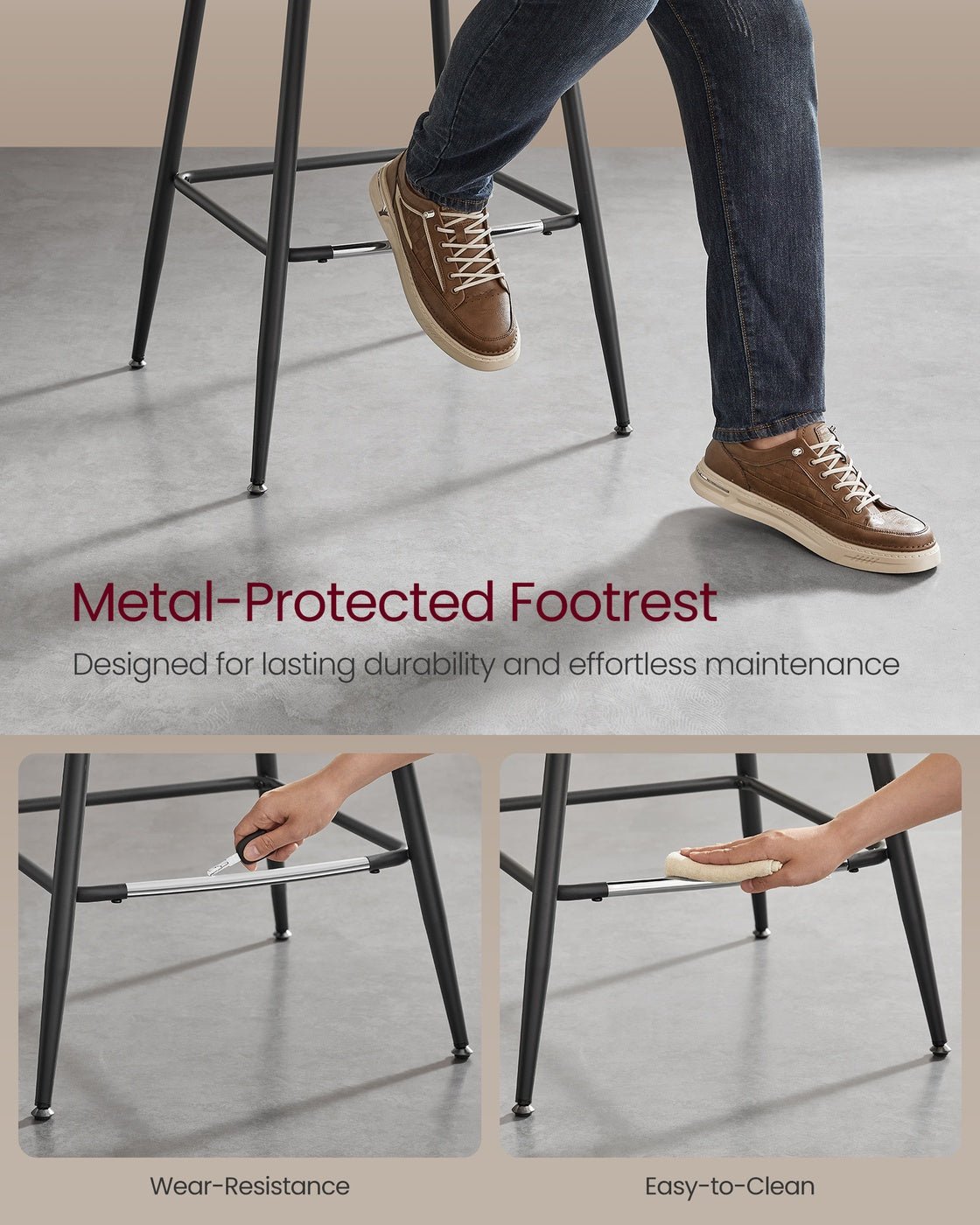 Synthetic Leather Bar Stools With Back - product photo 53