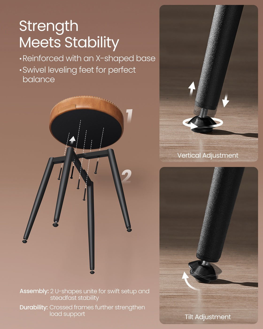 Upholstered Kitchen Stools - product photo 17
